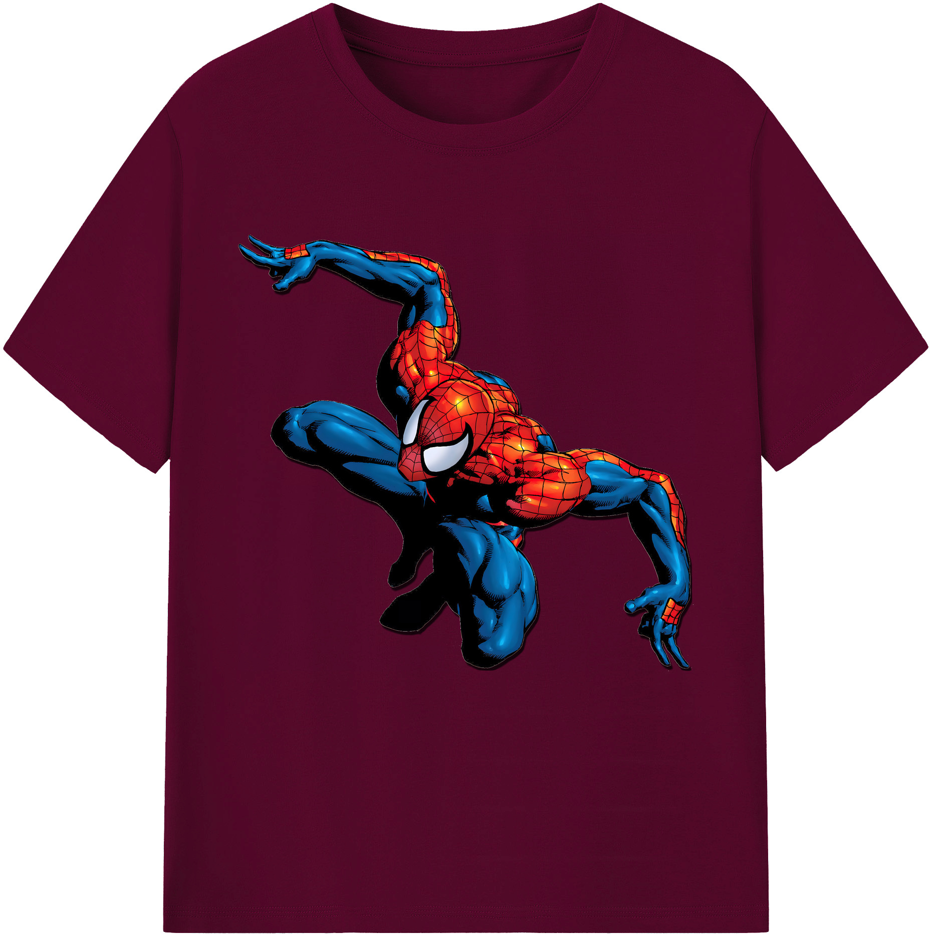 （画像用） Spider Man スパイダーマン レディースカジュアルプリントTシャツ（綿100％）